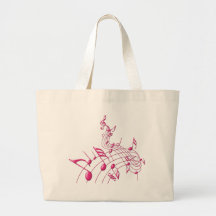 NOTES ROSES DE MUSIQUE SACS