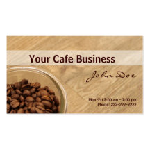 Notre café-restaurant modèles de cartes de visite