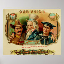 Notre copie vintage d'étiquette de cigare des synd affiche