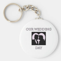 Notre jour du mariage porte-clés