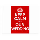 Notre rouge de mariage carte postale