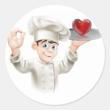 Nourriture d'amour autocollants