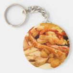 Nourriture de crevette de jambes de crabes de frui porte-clefs