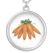 Nourriture vintage, légumes ; Groupe de carottes o Bijouterie Personnalisée