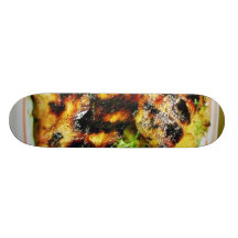 Nourriture vitrée de poulet skateboards