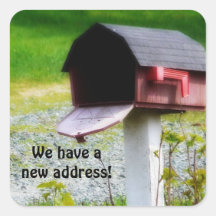 Nous avons une nouvelle adresse - boîte aux lettre autocollants