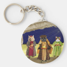 Nous trois chats porte-clefs
