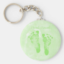 Nouveau bébé Annoucements de parent d'empreintes d Porte-clef