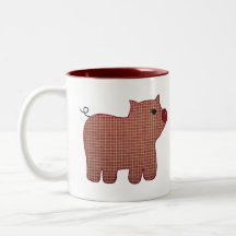 Nouveau bébé de pays de rose de porc mignon de pla tasse à café