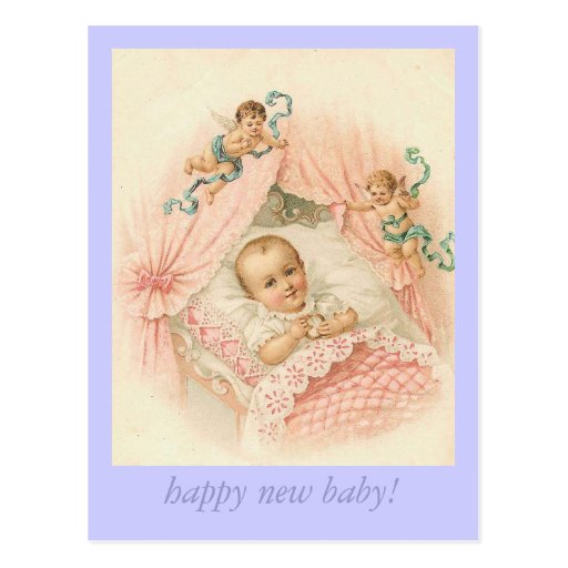 nouveau bébé heureux ! cartes postales