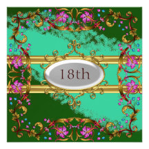 Nouveau cadre turquoise vert de fleur de fête d'an faire-part