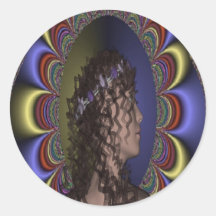 NOUVEAU ROMANTIQUE ADHÉSIF ROND