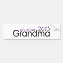 Nouvel est 2013 de grand-maman autocollant pour voiture