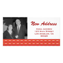 Nouvelle adresse rouge photocartes personnalisées