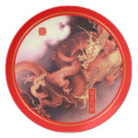 Nouvelle année chinoise 2012 (année du dragon) assiettes pour soirée
