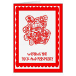Nouvelle année chinoise, conception 3 de cutwork carte de vœux