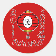 Nouvelle année chinoise de la conception de lapin adhésifs