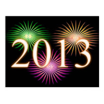 Nouvelle année des feux d'artifice 2013 cartes postales