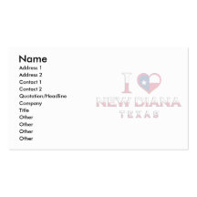 Nouvelle Diana, le Texas Modèle De Carte De Visite