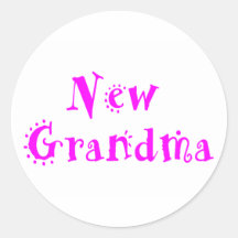 Nouvelle grand-maman adhésif rond