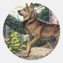 Nowegian elkhound ronde sticker