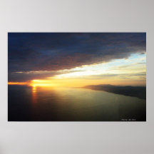 Nuages de tempête Pacifiques Affiche
