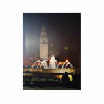 Nuit de fontaines de tours de parcs de Balboa Découpage En Acrylique