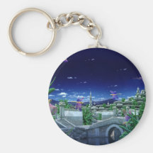 Nuit de libellule porte-clefs