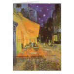 Nuit de terrasse de café, impressionisme de cru de cartes de vœux