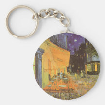 Nuit de terrasse de café, impressionisme de cru de porte-clefs
