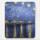 Nuit étoilée au-dessus de la rivière le Rhône Tapis De Souris