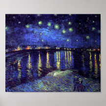 Nuit étoilée au-dessus du Rhône Posters