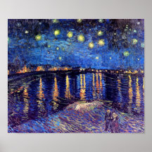 Nuit étoilée de Van Gogh au-dessus de l'affiche du