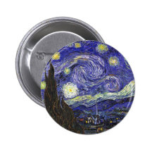 Nuit étoilée de Van Gogh Badges