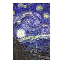 Nuit étoilée de Van Gogh Papier À Lettre Personnalisé