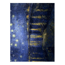 Nuit étoilée de Vincent van Gogh au-dessus du Rhôn Cartes Postales