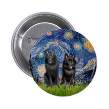 Nuit étoilée des Schipperkes (deux) - Badges