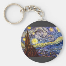 Nuit étoilée par Vincent Willem Van Gogh Porte-clefs