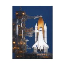 Nuit STS-135 avant toile enveloppée par lancement Impressions Sur Toile