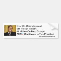 Nul Vertrouwen anti-Obama Bumperstickers