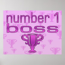 Nummer 1 Werkgever in Roze Posters