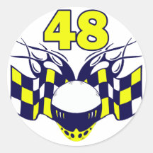 NUMMER 48 AUTO HET RENNEN ONTWERP STICKER