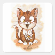 Nya!! Vierkant Sticker