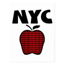 NYC - Grand Apple avec chacune des 5 villes Carte Postale