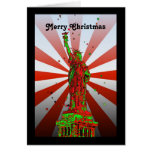 NYC psychédélique : Statue de Noël #2 de liberté Carte De Vœux