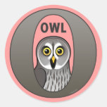 O is voor Uil Stickers