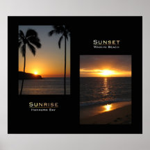 Oahu - lever de soleil - coucher du soleil posters