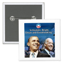 Obama/bouton carré de Biden Badge