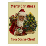 Obama Claus, Barack Obama drôle le père noël Carte De Vœux