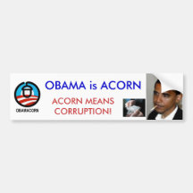OBAMA EST GLAND ; ACCORN SIGNIFIE LA CORRUPTION AUTOCOLLANTS POUR VOITURE